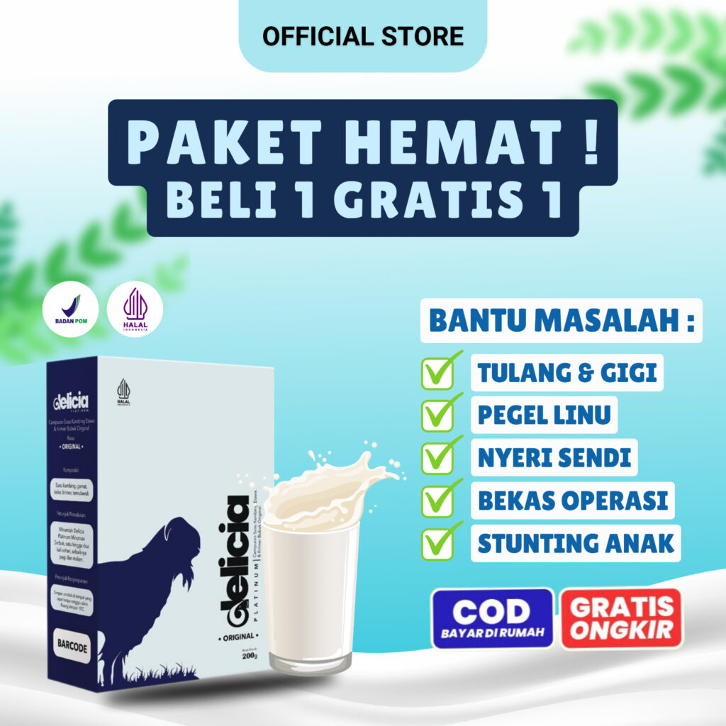 Promo Beli 1 Gratis 1 Susu Kambing Etawa Dellicia Platinum